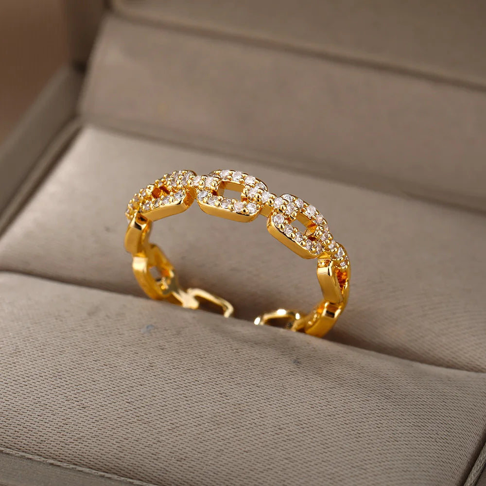 Women Resizable Ring Gold