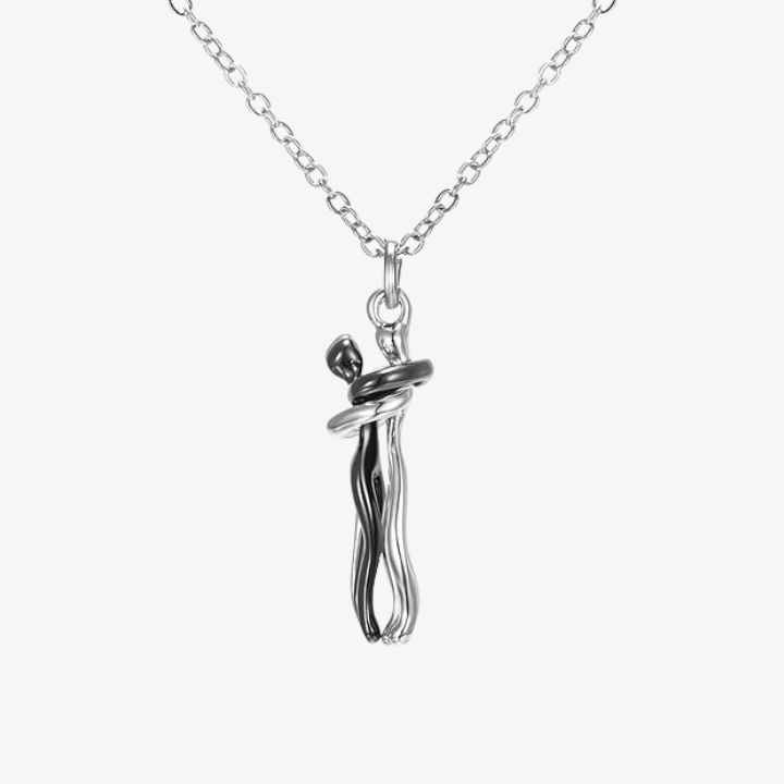 Couple Necklace 14K Weißgold / Schwarz Rhodium
